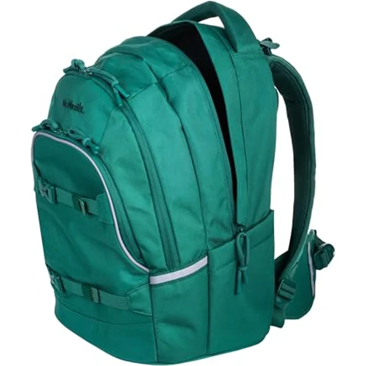 McNeill Schulrucksack MILO, hellgrün, mit gepolsterten Rückriemen, Becken- und Brustgurt, Air-Flow Rückensystem und Organizer-Fächern – Bild 1