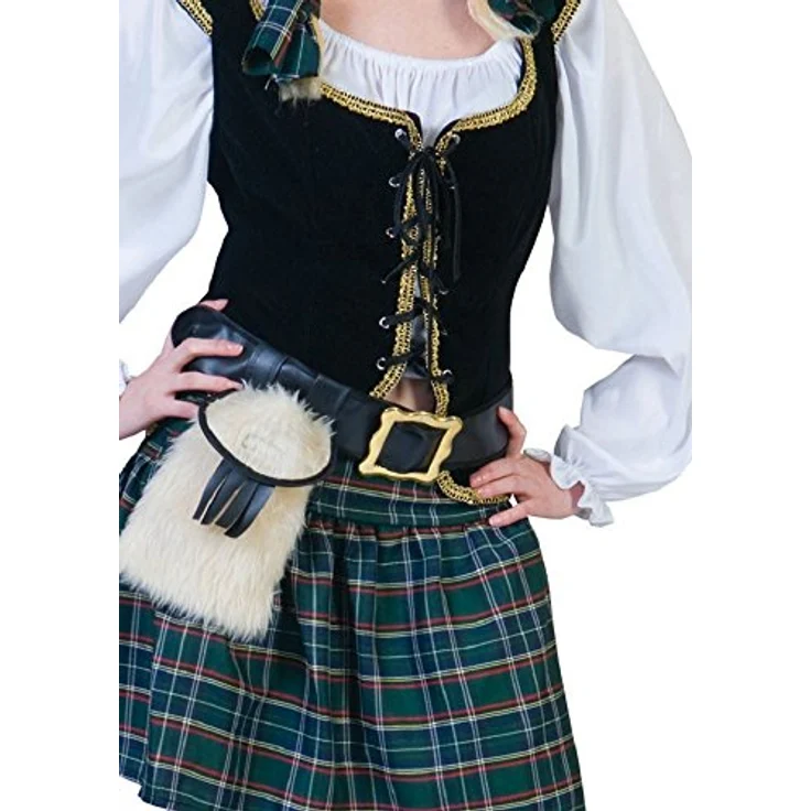 Funny Fashion Kostüm Schottin, Ensemble in Blau, Schwarz und Weiß, Größen 40 und 42 – Bild 2