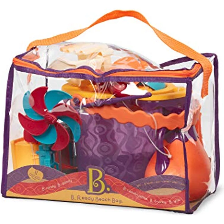 B. toys Sandspielzeug 11 Teile mit Tasche –Sandkasten Spielzeug, Strand, Spielplatz mit Eimer, Schaufel, Sandförmchen, Kipper – Spielzeug ab 18 Monaten – Bild 9