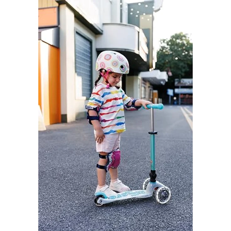 Micro Mobility Systems Mini Micro Deluxe Orion, Faltbarer Scooter mit LED und Sternenleuchten, blau – Bild 2