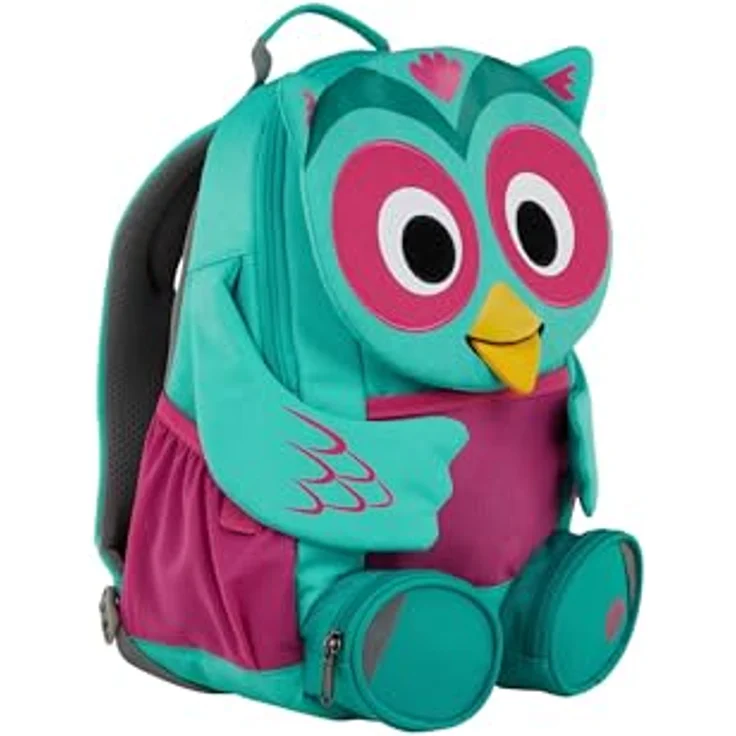 Affenzahn Grosser Freund, Kindergartenrucksack aus robustem Polyester mit Trinkflaschenfach, pink-türkis – Bild 2