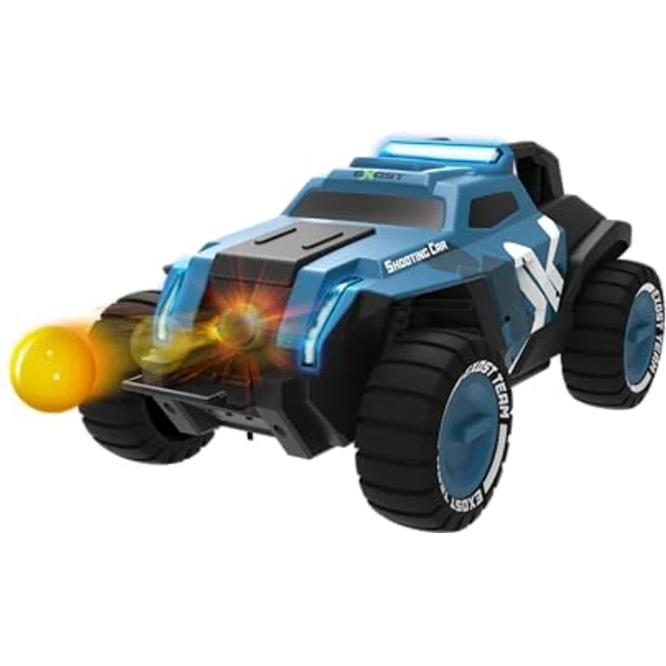 Silverlit 54038 EXOST Shooting Car, ferngesteuertes Auto mit Raketenwerfer, 2.4GHz, rot, 27 cm, mit LED-Lichteffekten und Burst-Modus – Bild 2