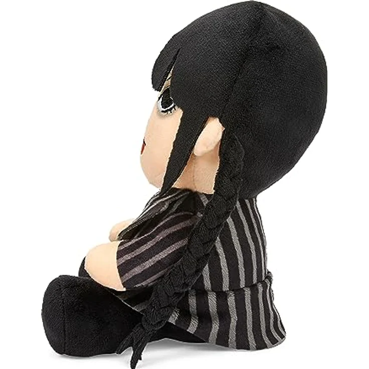 NECA Wednesday Plüschfigur Phunny 20 cm, schwarz/grau, aus Polyester mit Hangtag, bedruckt/bestickt – Bild 3