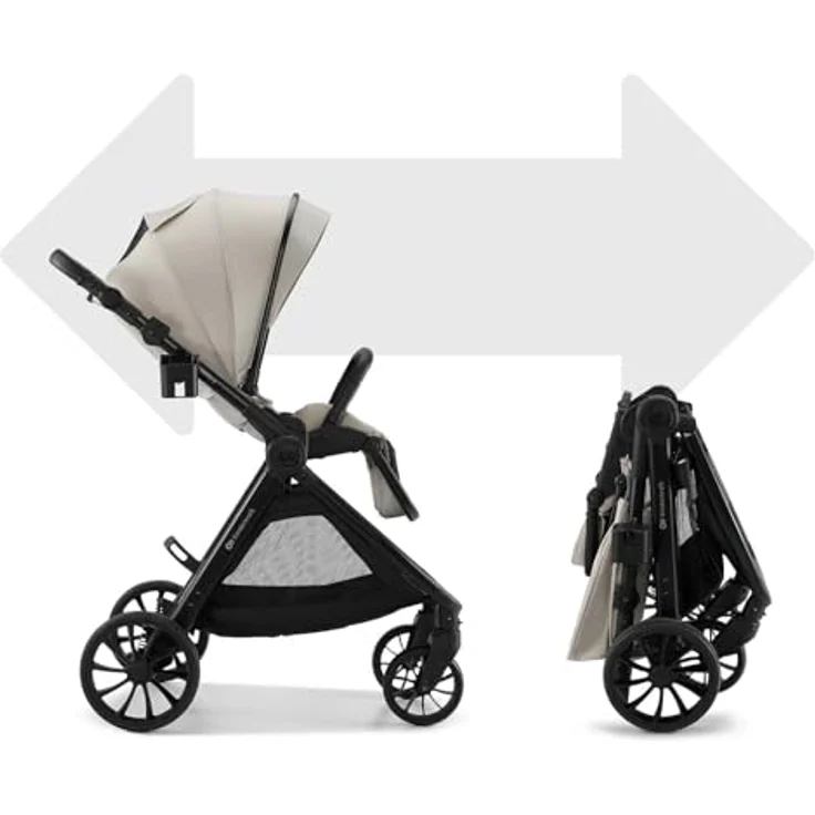 Kinderkraft VESTO 2, 3-in-1-Kinderwagen mit Babywanne, MINK PRO 2 Autositz, wendbarem Sportsitz, Travel System, Beige – Bild 12