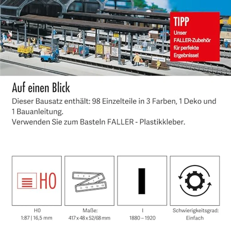 FALLER 120191 - 2 Bahnsteige, 48 mm – Bild 5