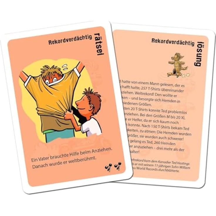 moses. Black Stories junior Unglaublich! - Rätselspiel für Kinder ab 8 Jahren, mit 50 verblüffend wahren Rätselfällen, Spielvariante und Punktechips. – Bild 5