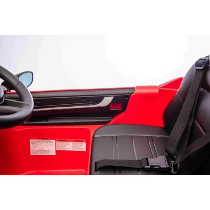Beneo Motors Porsche Cayenne Kinder Elektroauto 12V, lizenziertes Einzelsitzmodell mit Lithium-Batterie, 2x25W Motoren, 2,4GHz Fernbedienung, MP3 USB/AUX Anschluss, Federung, LED-Lichter, rot – Bild 5