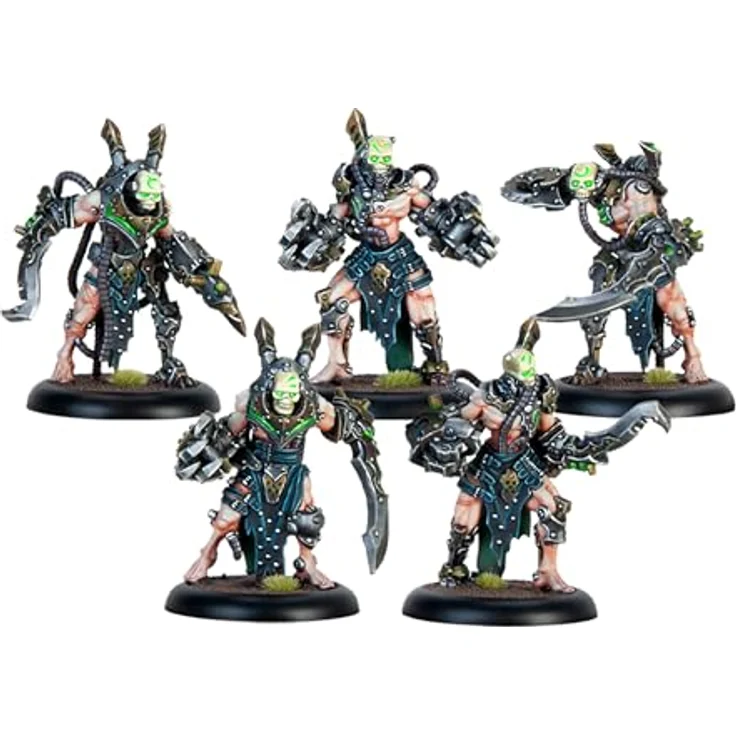 Steamforged Games Warmachine: Cryx Necrofactorium Core Expansion, Brettspiel mit Nekromechanischen Thralls und Nekrochirurg Sepsira – Bild 3