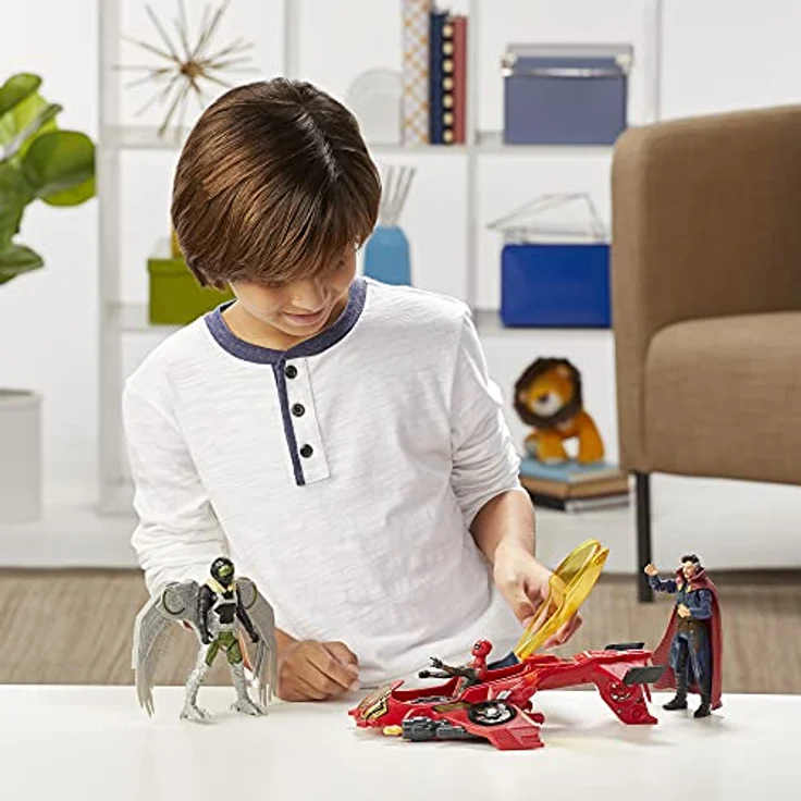 SPIDER-MAN Spider-Man 3 Movie Escape Jet, Sammelfigur mit detailgetreuem Design – Bild 4