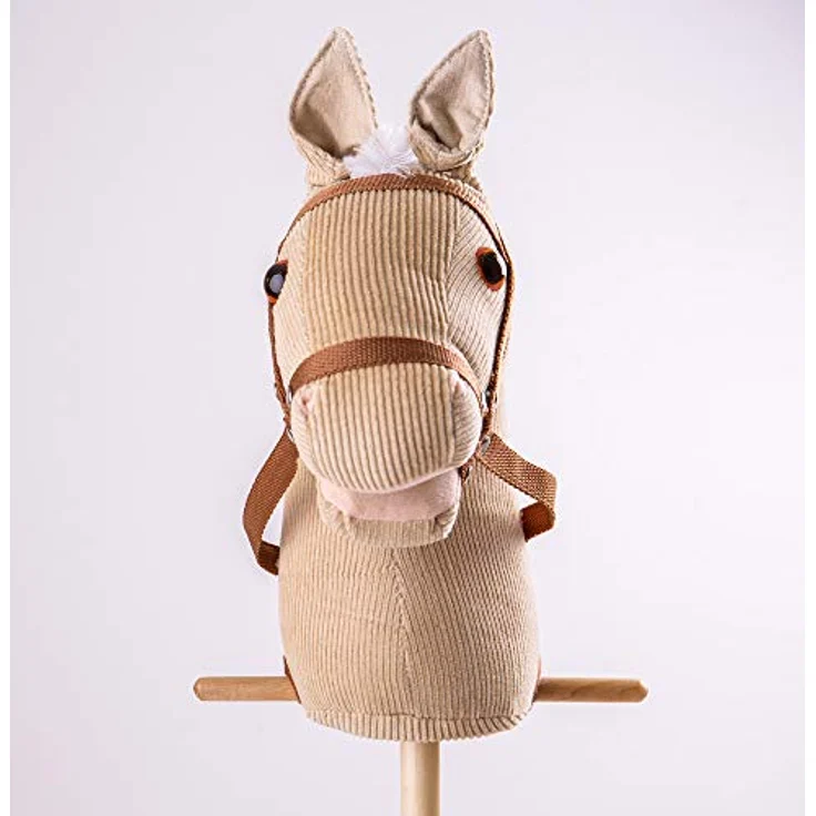 Bigjigs Toys Kordelpferd auf einem Stock, klassisches Spielzeug in Braun für fantasievolles Rollenspiel, geeignet für Kinder ab 6 Jahren – Bild 5