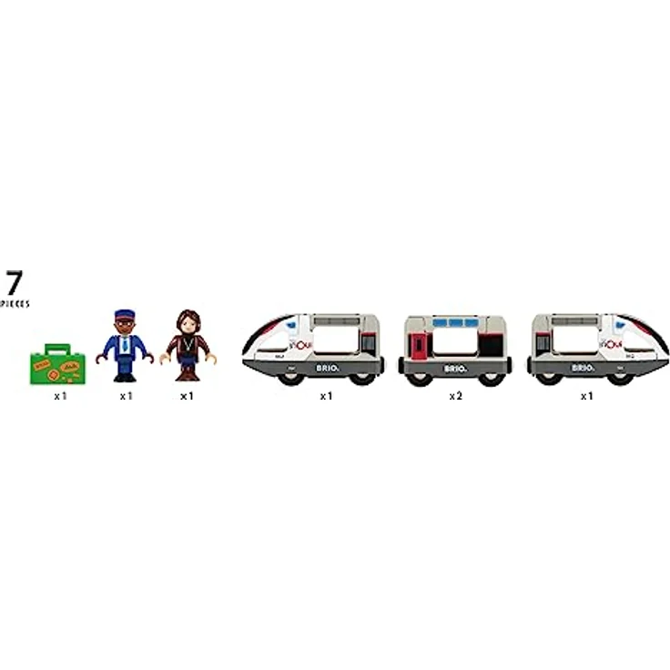 BRIO® Spielzeug-Eisenbahn BRIO® WORLD, TGV Hochgeschwindigkeitszug für 6 Figuren, Originaldesign, kompatibel mit BRIO World – Bild 2