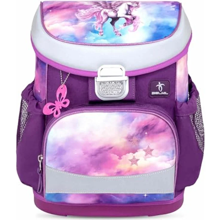 Belmil Mini-Fit Schulranzen Set 4-teilig (405-33/AG/S) (Pegasus) - Leichtgewichtiger Schulranzen für Erstklässler mit reflektierenden Elementen – Bild 3