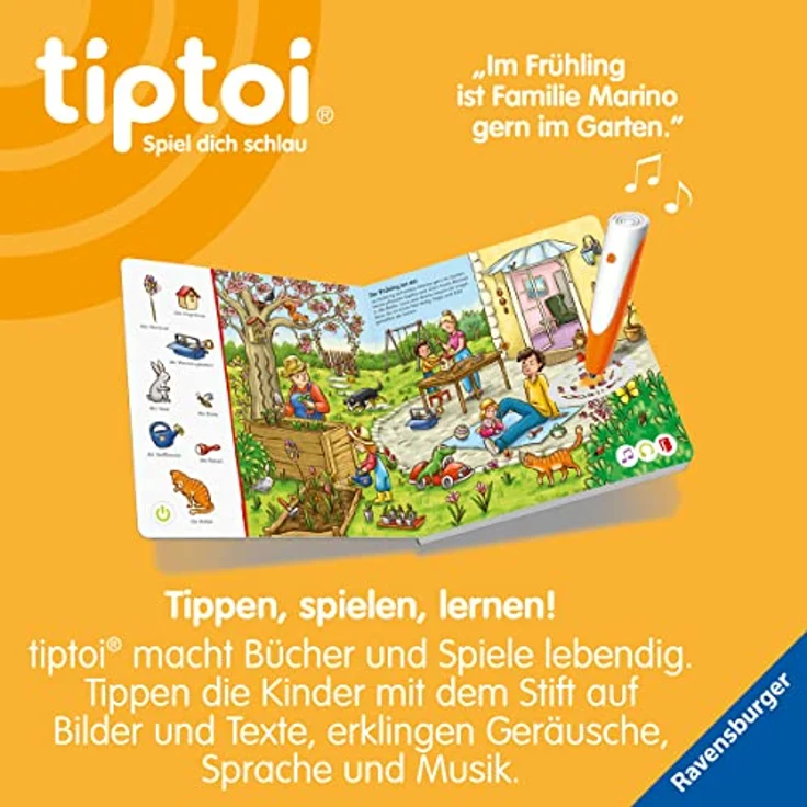 Ravensburger tiptoi® Buch - Suchen und Entdecken - Die Jahreszeiten, interaktives Lernbuch für Kinder – Bild 4