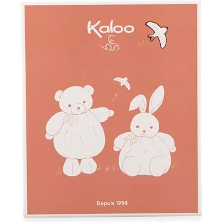KALOO Schmusetuch Hase Bordeaux 17cm, ultraweiches Plüschtier, ideal für kleine Hände, perfektes Geschenk zur Geburt – Bild 4