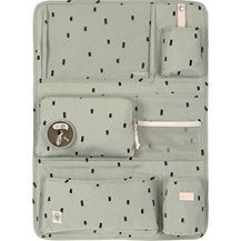 Bild für LÄSSIG Autoorganizer Autorücksitzorganizer Rücksitztasche für Auto zum Hängen zusammenklappbar 60 cm/Car Wrap-to-Go Happy Prints Oliv