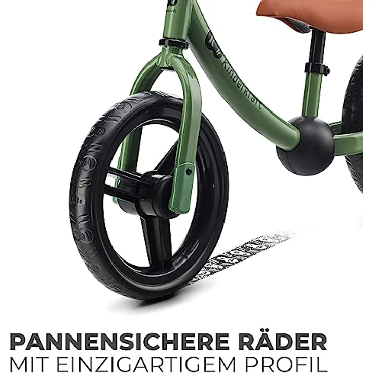 kk Kinderkraft 2WAY NEXT Laufrad ab 3 Jahre, Licht Lauflernrad, Kinder fahrader, 12 Zoll Räder, Höhenverstellbar Sattel und Lenker, Einfache Montage, Begrenzter Lenkeinschlag, Gummigriffe, Grün – Bild 5