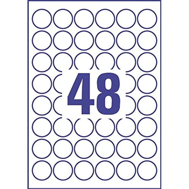 AVERY Zweckform L4716-20 Wetterfeste Folienetiketten, 960 Klebeetiketten, Ø30mm auf A4, extrem stark selbstklebend, wasserfest, strapazierfähig, bedruckbare Outdoor Klebefolie, 20 Blatt, weiß – Bild 2