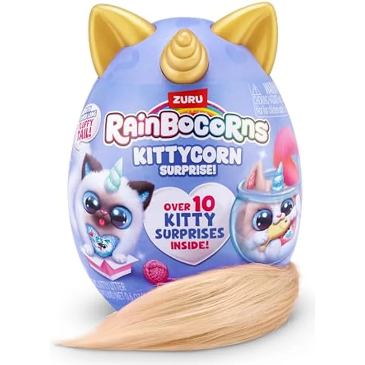 ZURU Rainbocorns Kittycorn Surprise Serie 3, Plüsch-Sammeltier mit über 10 Überraschungen und flauschigem Schwanz, 7 Varianten zum Sammeln – Bild 2