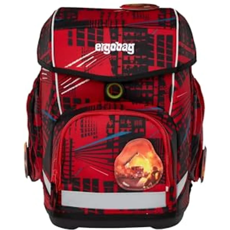 ergobag cubo Schulranzen-Set „AlarmBärreitschaft“, 5-teilig, mit Rückenpolsterung und Höhenverstellsystem, auslaufsicher, inklusive Kletties zur Individualisierung – Bild 2