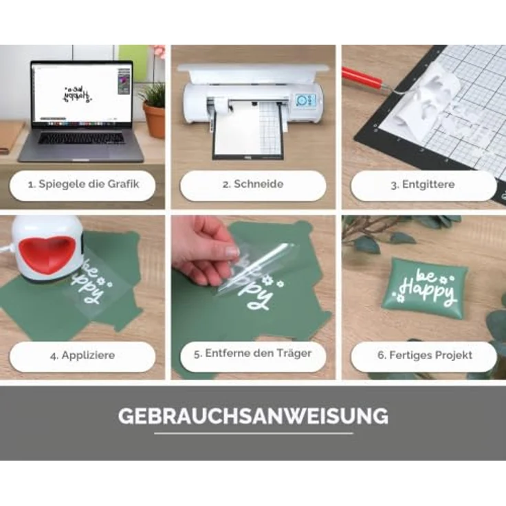 Siser® P.S. Film Extra EasyWeed, PVC-freie Transferfolie für Schneideplotter, weiß, 30,0 x 50,0 cm, 1 Rolle – Bild 3