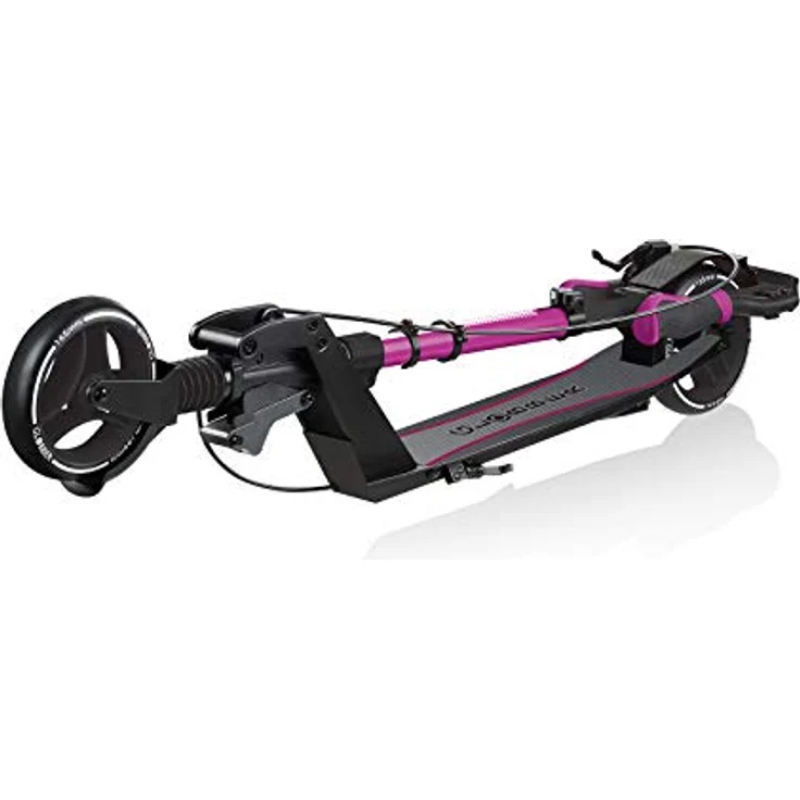 Globber Scooter One K 165 BR, faltbarer Roller für Jugendliche und Erwachsene, Rubinrot, mit vorderer Stossdämpfung und höhenverstellbarer Lenkstange – Bild 3