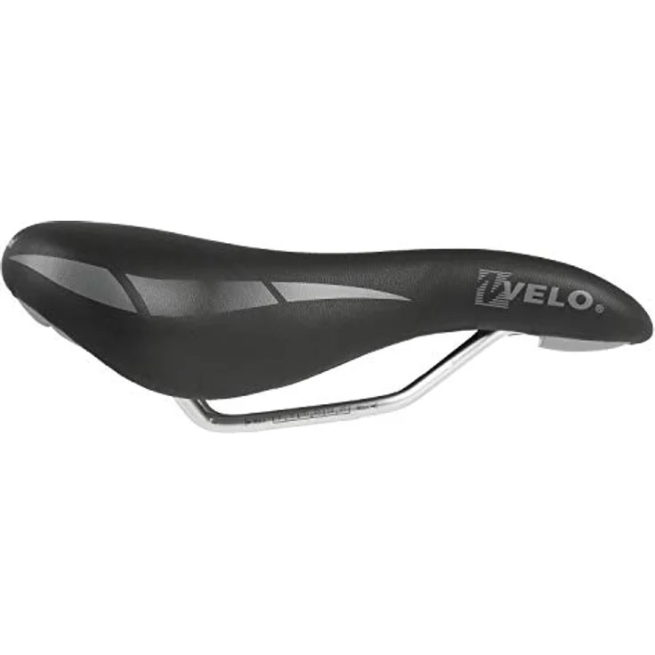 Velo Wide:Channel Touringsattel, Fahrradsattel, O-Zone Full Cut, Wide Channel, ARC-TECH gefederter Stützpunkt, D2 Konstruktion/ Einlage, 270x175mm,schwarz – Bild 2