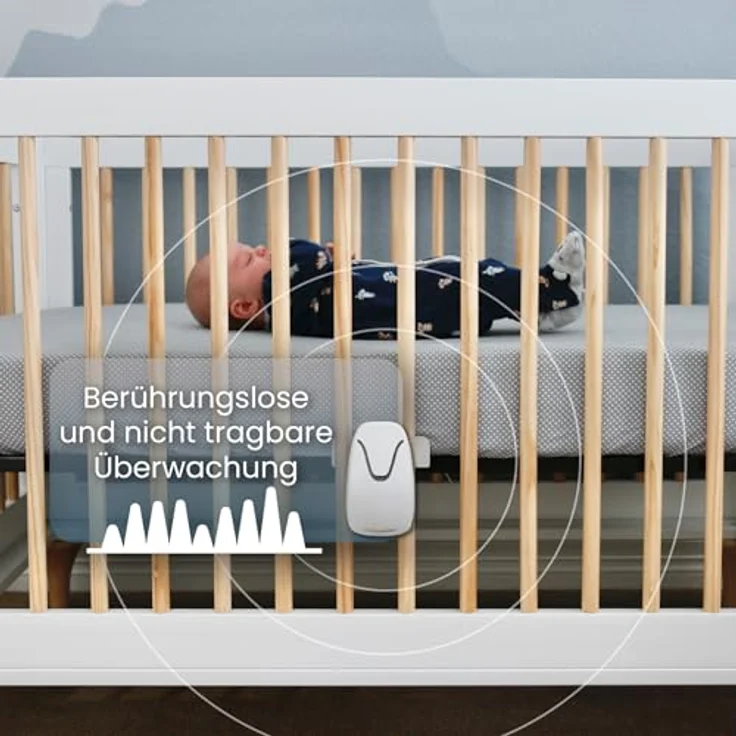 Babysense True Sleep HD Video-Babyphone, 2-in-1 mit Nachtlichtkamera, kontaktlosem Bewegungsmonitor und Echtzeit-Warnungen bei Atembewegungs-Unregelmäßigkeiten – Bild 4