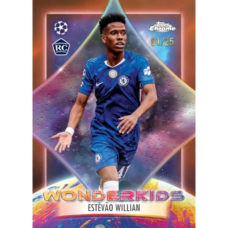 Topps 2025/26 Chrome UEFA Club Competitions Value Box, Sammelkarten mit glänzenden Designs und Chance auf Autogramme – Bild 5