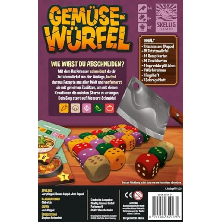 Skellig Games Gemüsewürfel, Brettspiel für die ganze Familie, vielseitige Würfelspiele – Bild 3