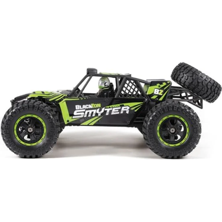 Blackzon Smyter DB 1/12 4WD Electric Desert Buggy, RTR Ready-to-Run, Allradantrieb, schwarz/grün, mit 390er Bürstenmotor und spritzwassergeschützter Elektronik – Bild 3