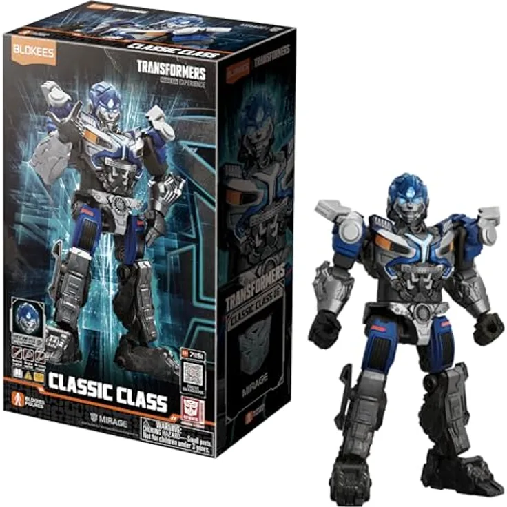 BLOKEES Transformers Figuren - Classic Class 06: Mirage - Sammelfigur mit einzigartigen Fähigkeiten und kultigem Design