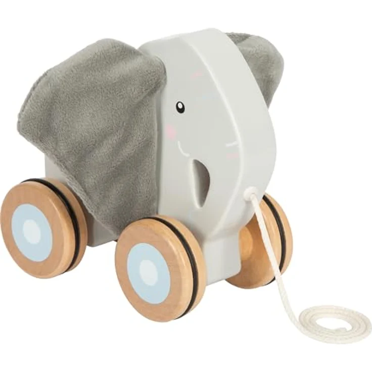 Small Foot - Holz-Elefant mit knisternden Ohren, Schiebe- & Ziehspielzeug für Babys – Bild 1
