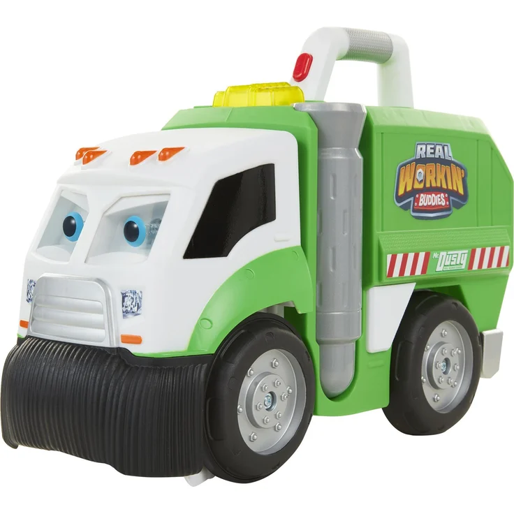 Jakks Pacific Real Working Buddies - Dusty, Spielzeug-Putzkumpel mit motorisiertem Maul, 3 Spielmodi und über 50 Sprüchen, für Kinder ab 3 Jahren