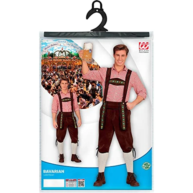 W WIDMANN MILANO Party Fashion Kostüm Bayer, Trachtenhose Herren in Braun für Bierfest, Volksfest und Karneval, Größe XL – Bild 5