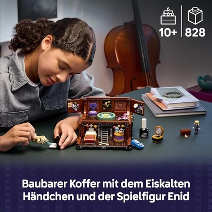 LEGO Wednesday - Die Wohnung des Eiskalten Händchens, Spielset mit Enid Minifigur & Händchen Figur, Kofferwohnung zum Bauen, geeignet für Jungen & Mädchen ab 10 Jahren, 76785 – Bild 2