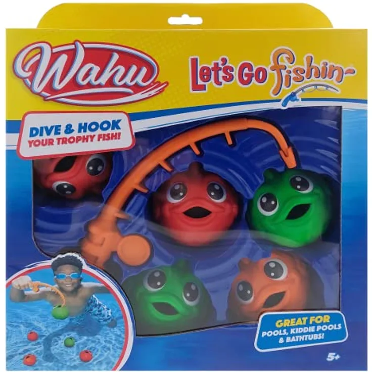 WAHU Let's Go Fishin', Wasserspiel für Kinder ab 5 Jahren, Angelspiel und Outdoor-Pool-Spielzeug für 1 Spieler