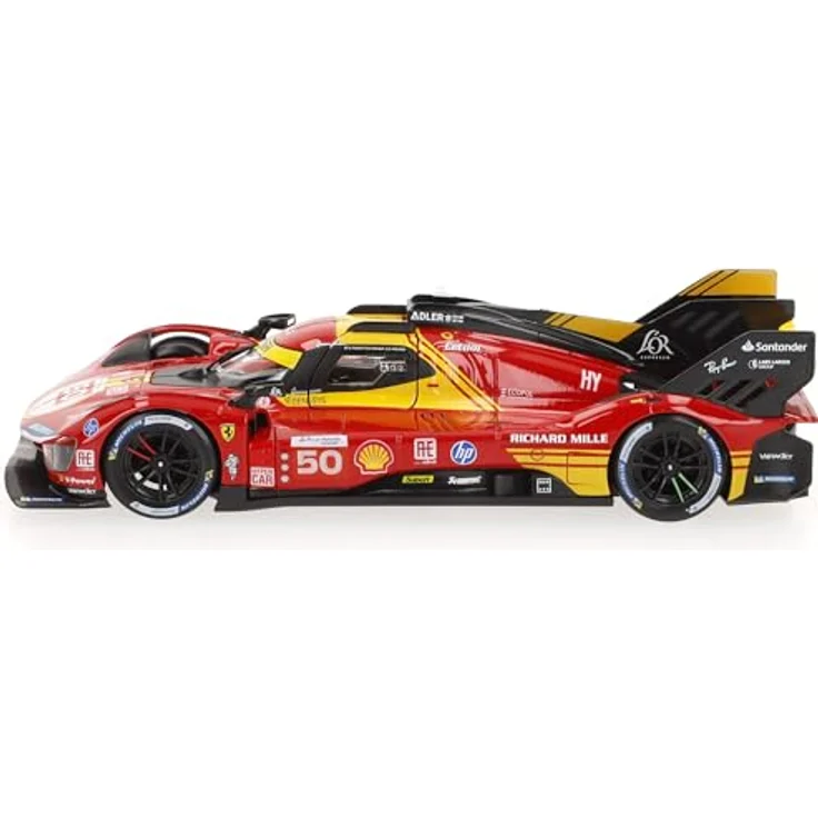 Bburago Ferrari Racing 499P, Detailgetreues 1/24 Modellauto aus Zinkguss, rot – Bild 5