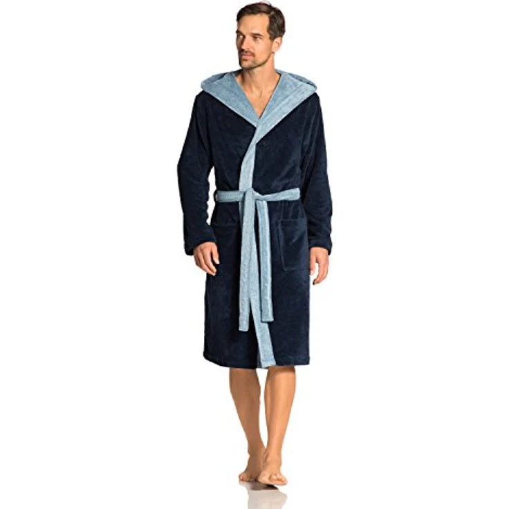 Vossen Poppy Bademantel unisex mit Kapuze, kuscheliger Wellness-Begleiter in Weiß, ganzjährig tragbar – Bild 2