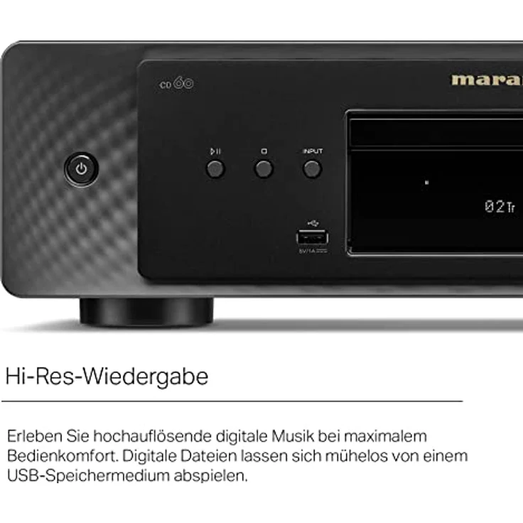 Marantz CD60 HiFi CD Player, CD Spieler mit Hi-Res Audio, Digital/Analog-Wandler, Kopfhörer-Verstärker und HDAM-Schaltung – Bild 4