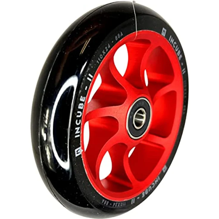 Fantic26 Spy7 Stunt-Scooter Rolle 110mm Abec11 Orange/Pu Schwarz, Aluminium 6061-T6, 88A Härte – Bild 3