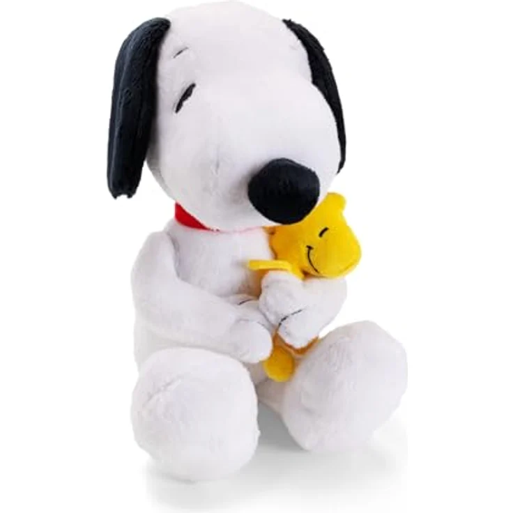 Simba Peanuts Snoopy Plüschtier mit Woodstock, sitzende Kuschelfigur aus Plüsch, 25 cm, ab 0 Monate, ideal zum Kuscheln und Sammeln – Bild 1