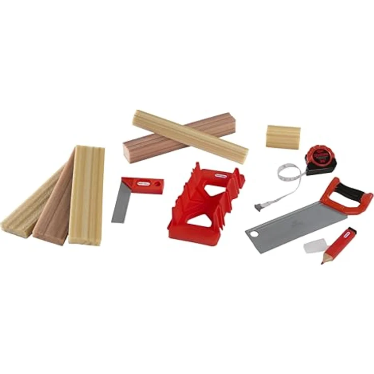 Little Tikes® Kinder-Werkzeug-Set Creative Construction, Mess- und Schneideset mit realistischen Werkzeugen und Schaumstoff "Holz" – Bild 1