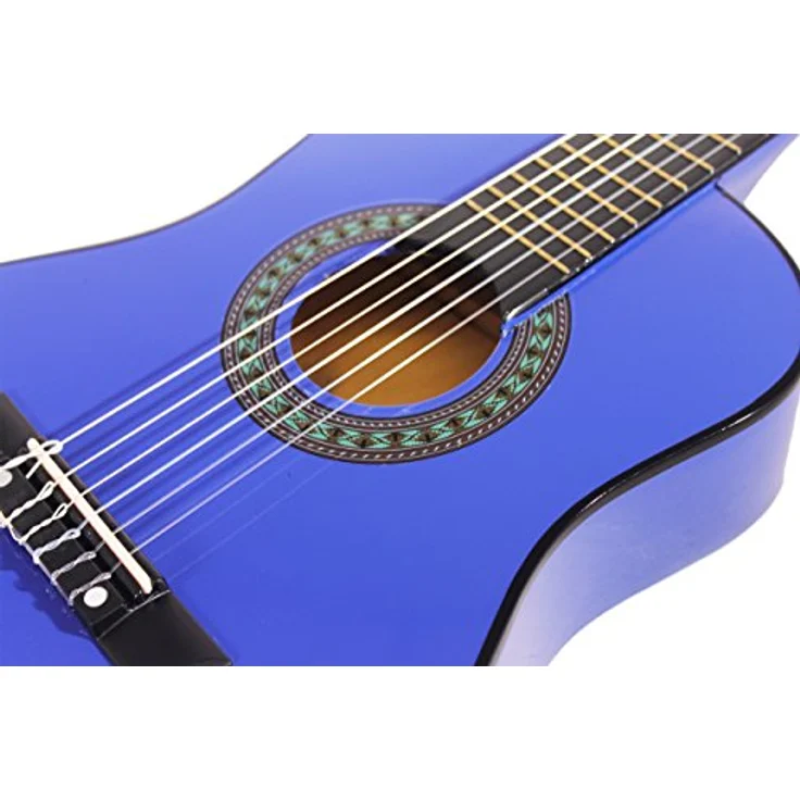 Music Alley MA-52 Classical Acoustic Guitar Kids Guitar and Junior Guitar Blue – Bild 4