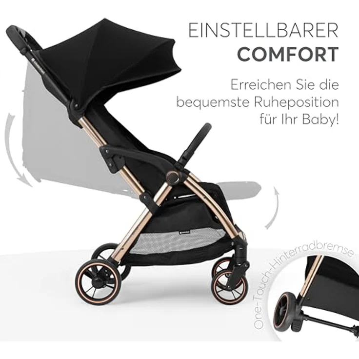 Kikkaboo Kinder-Buggy Kinderwagen, Buggy Eden 22 kg, Federung Regenschutz zusammenklappbar, blau – Bild 3