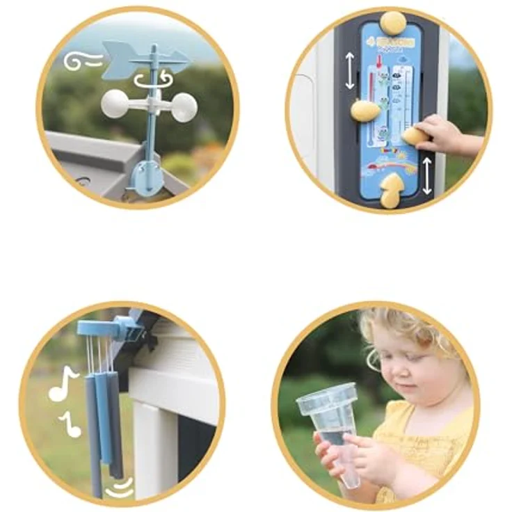 Smoby Life - 4 Jahreszeiten Spielhaus (103x122x143 cm) - kreatives Outdoor-Kinderhaus mit Wetter-Zubehör für Kinder ab 2 Jahren, UV-beständig und pflegeleicht – Bild 3