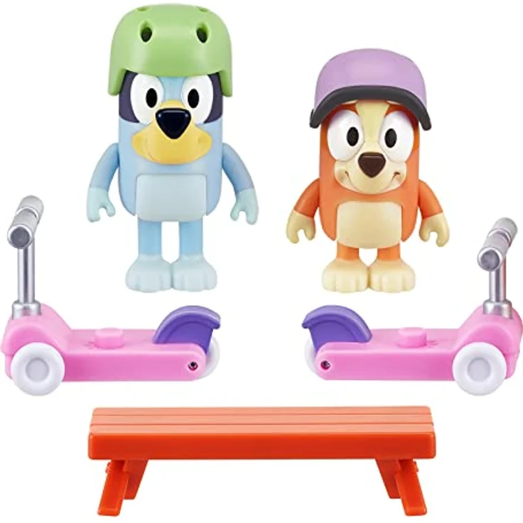 Bluey und Fahrzeug: Figuren (6,3–7,6 cm) mit beweglichen Gelenken, 2er-Pack – Bild 2