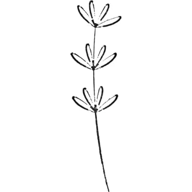 Artoz Stempel – Holzstempel – „Blume“ – 60 x 20 mm – Motivstempel zum Kartenbasteln für Einladungen, Geburtstag, Grüße – Bild 2