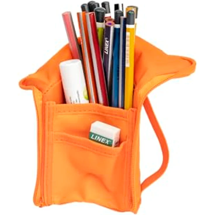 Oxford Federmäppchen Stand-Up Stiftehalter mit Reißverschluss, Stifte-Tasche, orange – Bild 5