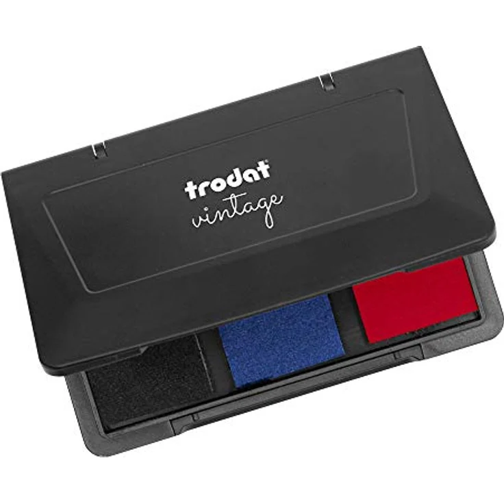 trodat Stempelkissen Vintage, mehrfarbig 4,3 x 1,5 cm, hochwertiges Kunststoff-Gehäuse, 1 St. – Bild 1