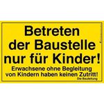 Corvus A600023 Baustellenschild Kids at Work